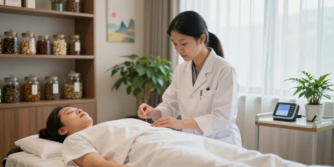Healing session at 영통한의원 with expert acupuncture and herbal medicine