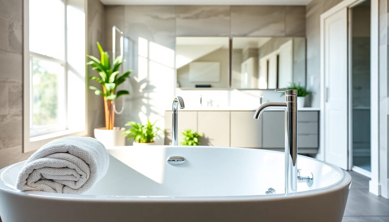 Experience a stunning bathroom renovation manchester showcasing modern design and elegant fixtures.