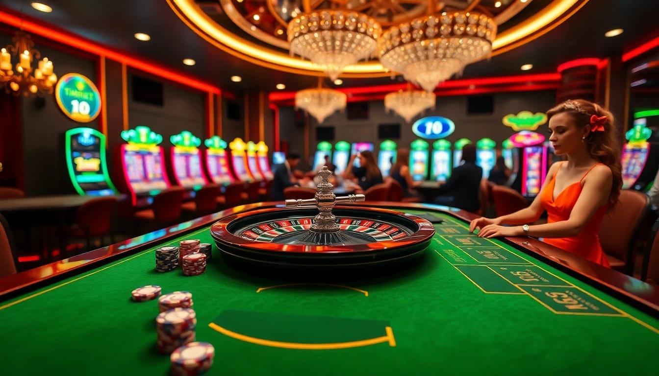 Action-packed scene at a live casino game table featuring thrilling gameplay at https://thabet.vc/