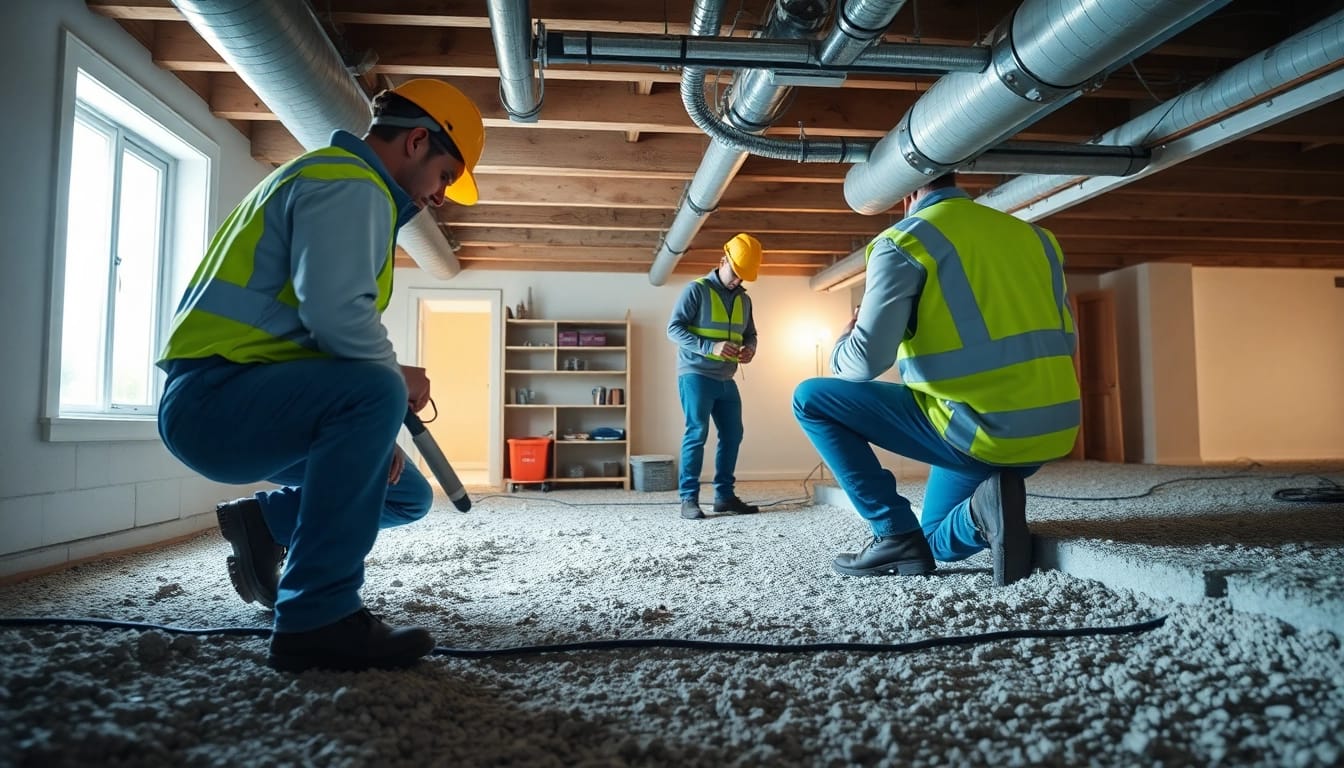 Crawl Space Restoration with professional technicians sealing a clean, safe environment.