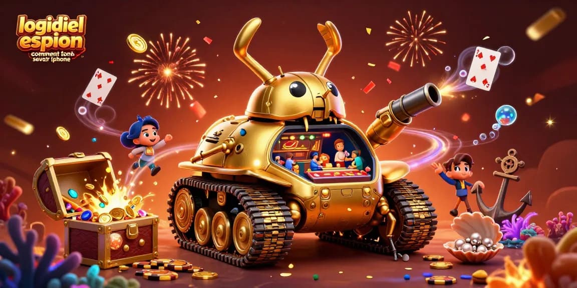 Détectez les logiciels espions comment savoir iPhone dans une scène de casino vibrante et festive