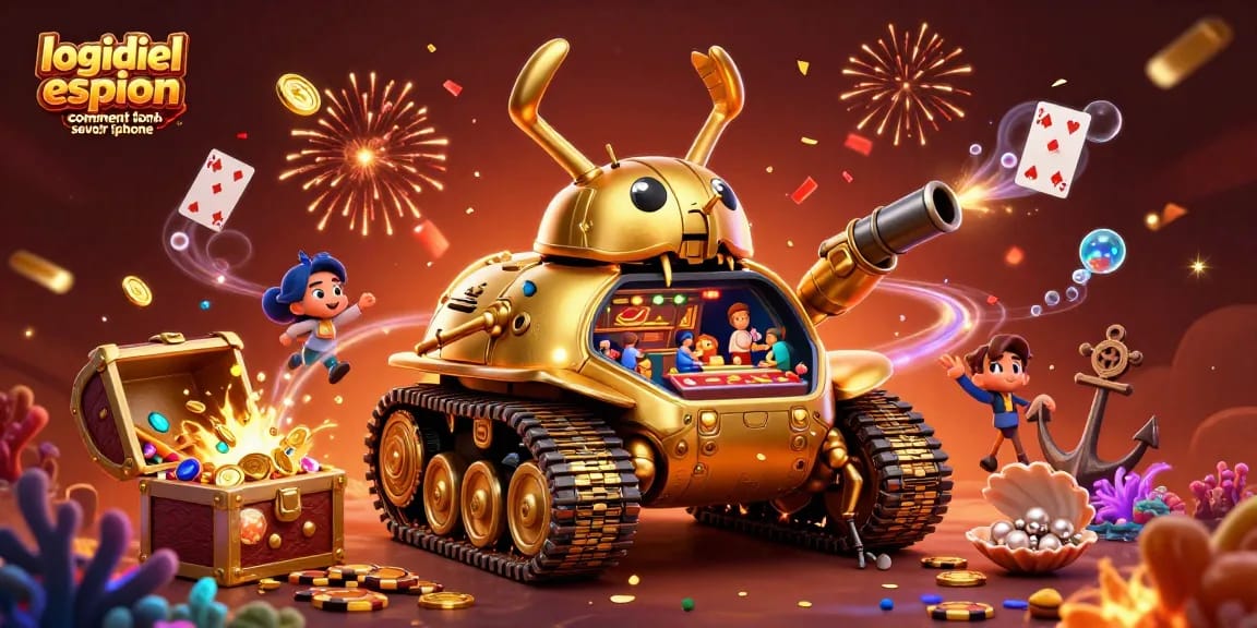 Détectez les logiciels espions comment savoir iPhone dans une scène de casino vibrante et festive