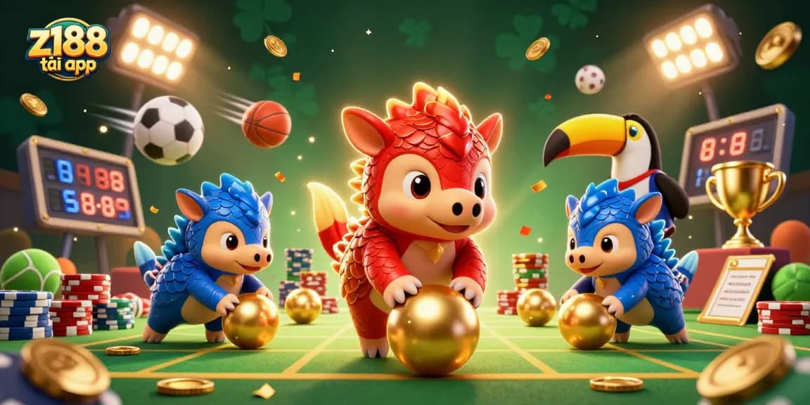 Experience the excitement of z188 tải app with dynamic pangolins in a packed casino-themed showdown.