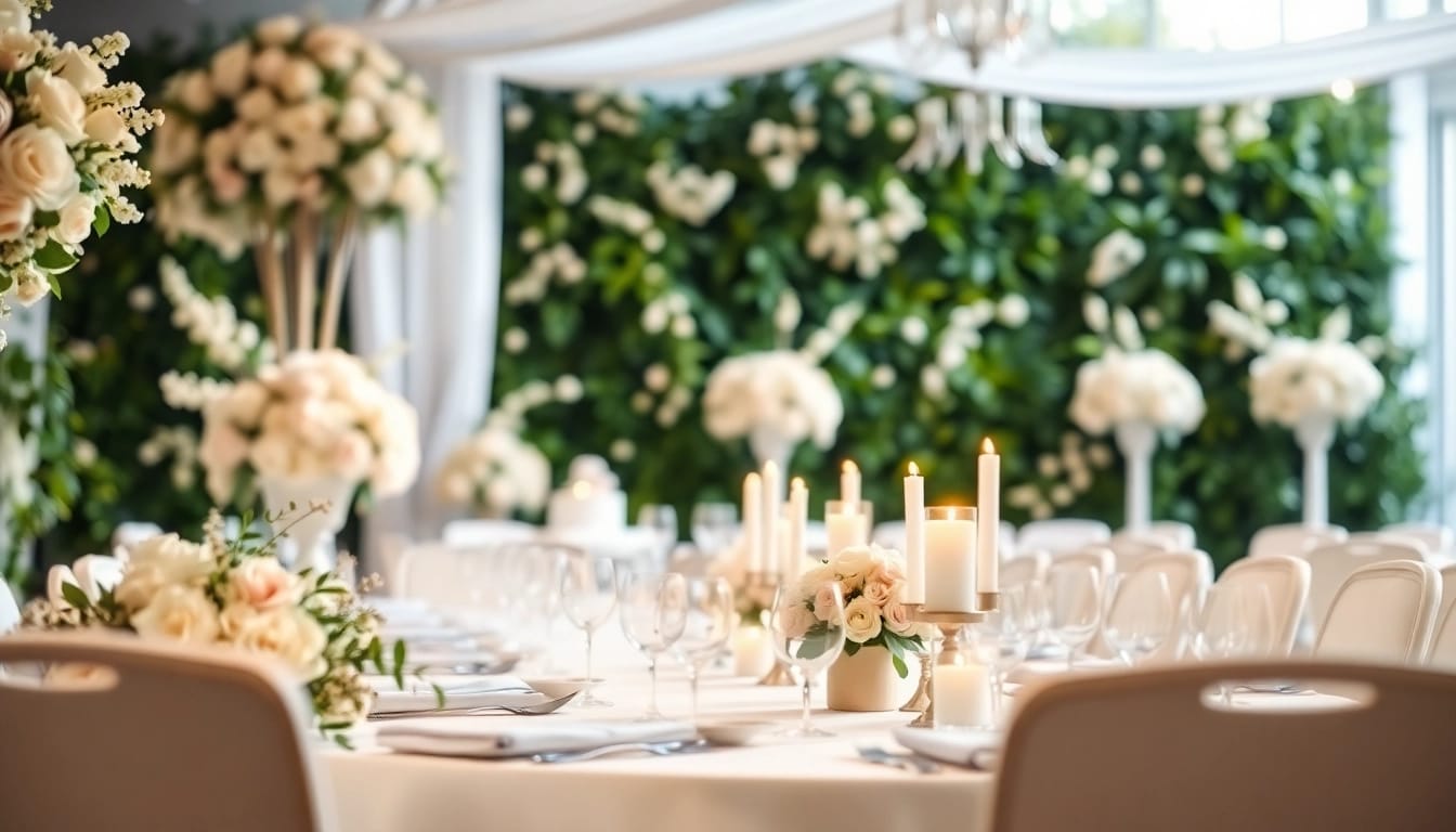 Transform your wedding at our Wedding Event Space Jacksonville with stunning florals and elegant decor.