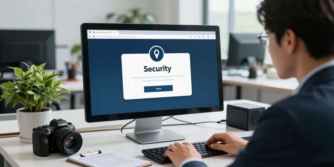 Security warning on https://shs-dome5.com/ during browser verification with a professional observing.