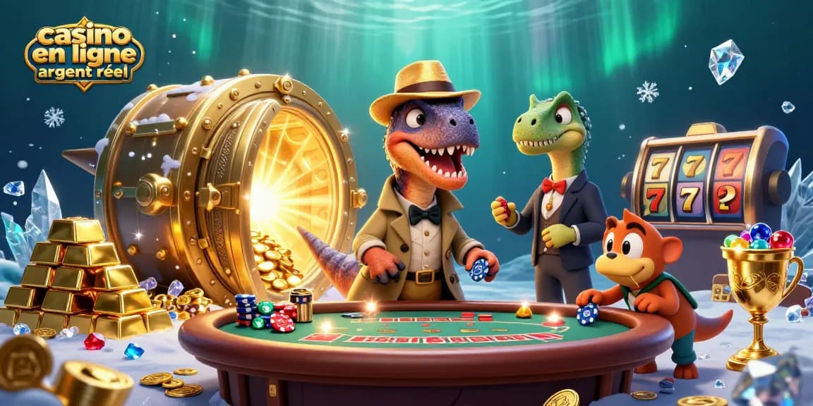 Profitez de l'énergie du casino en ligne argent réel avec ce vélociraptor aux cartes au blackjack.