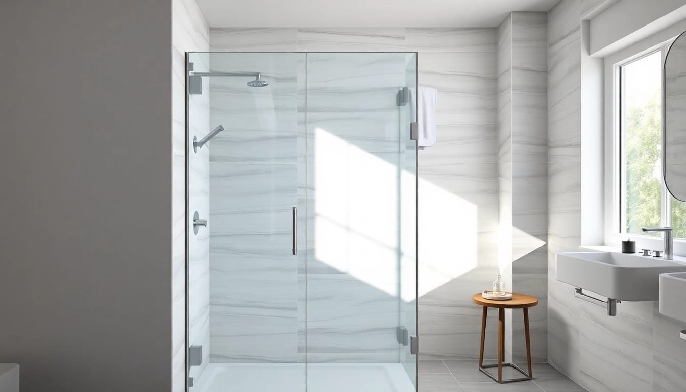 Paroi de douche 150x200 contemporaine dans une salle de bain moderne.