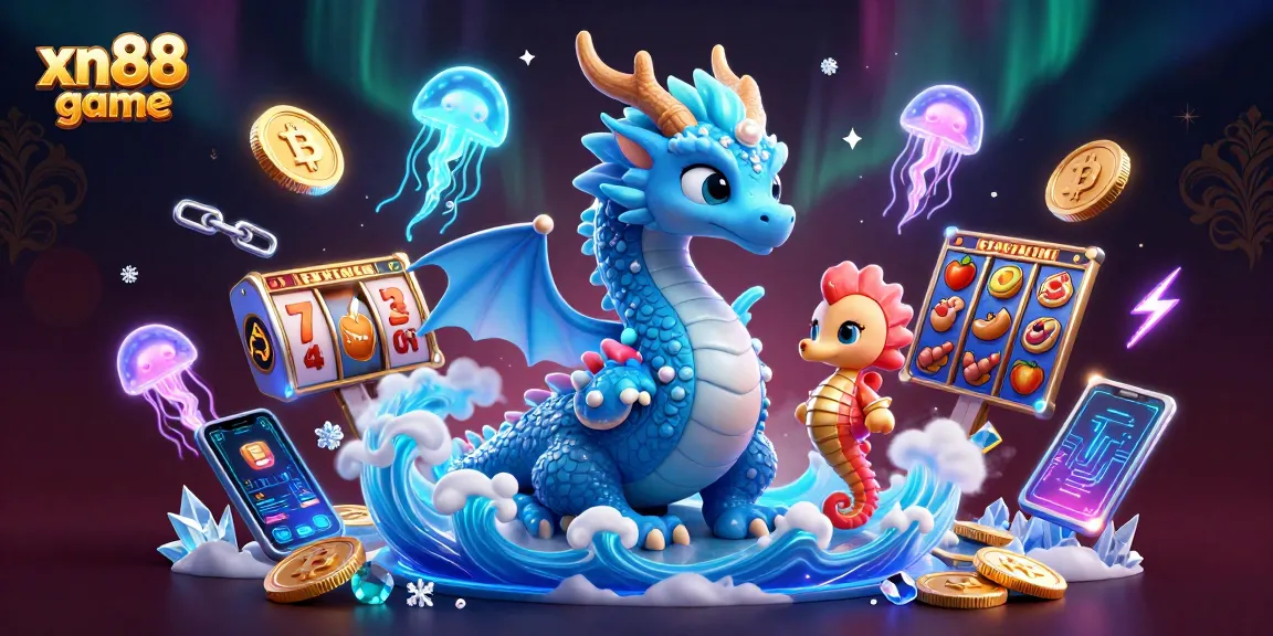 Experience the exciting xn88 game with vibrant casino elements, including slot reels and lucky symbols.
