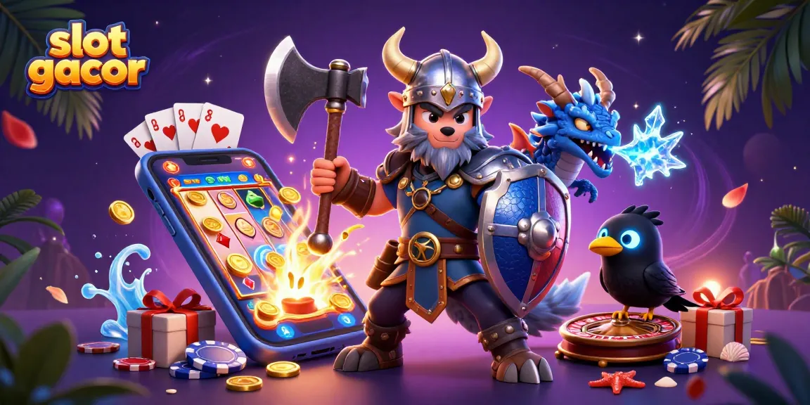 Spin the slot gacor reels with a Viking wolf warrior and his dragon companion!