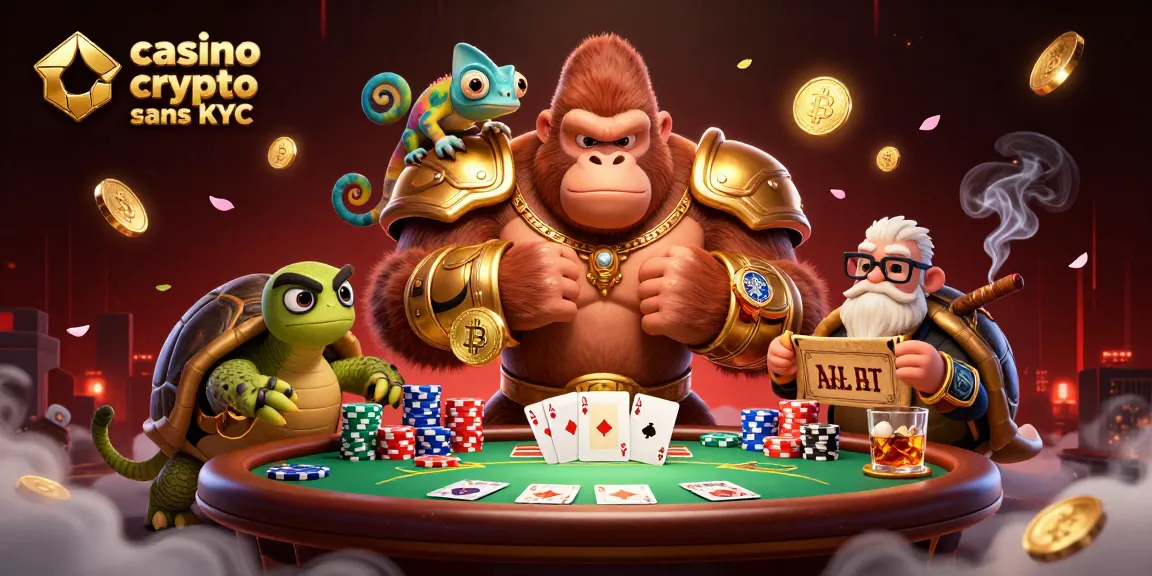 Découvrez un casino crypto sans KYC, où le roi gorille et ses compagnons s'affrontent aux jeux d'argent.