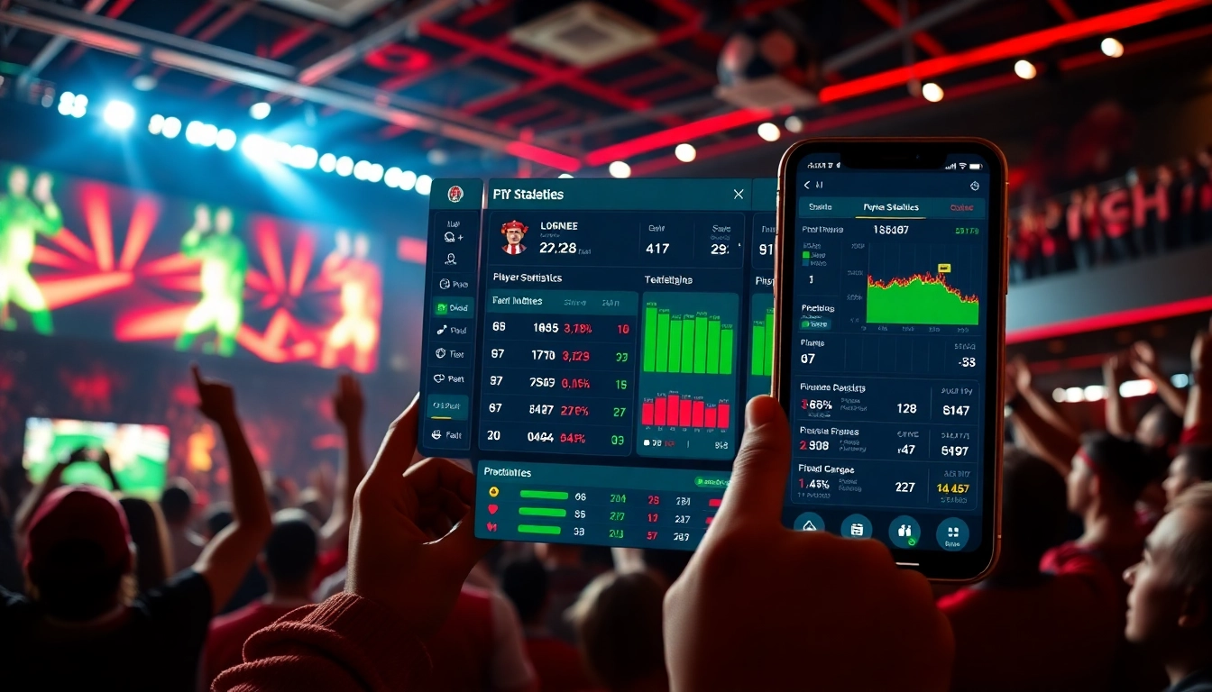 Track live scores and player stats with บานผลบอล in a vibrant sports bar atmosphere.