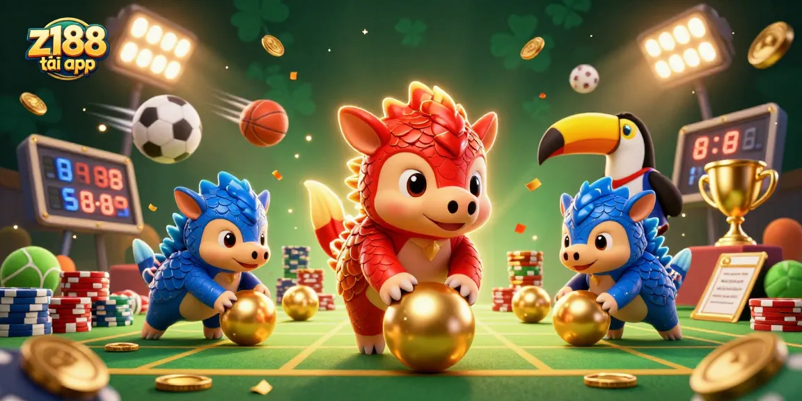 Experience the excitement of z188 tải app with dynamic pangolins in a packed casino-themed showdown.