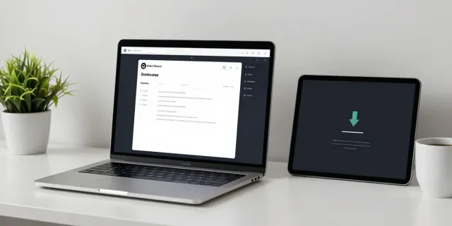 汽水音乐安装指南的数字工作环境,展示下载说明的手机与电脑界面。