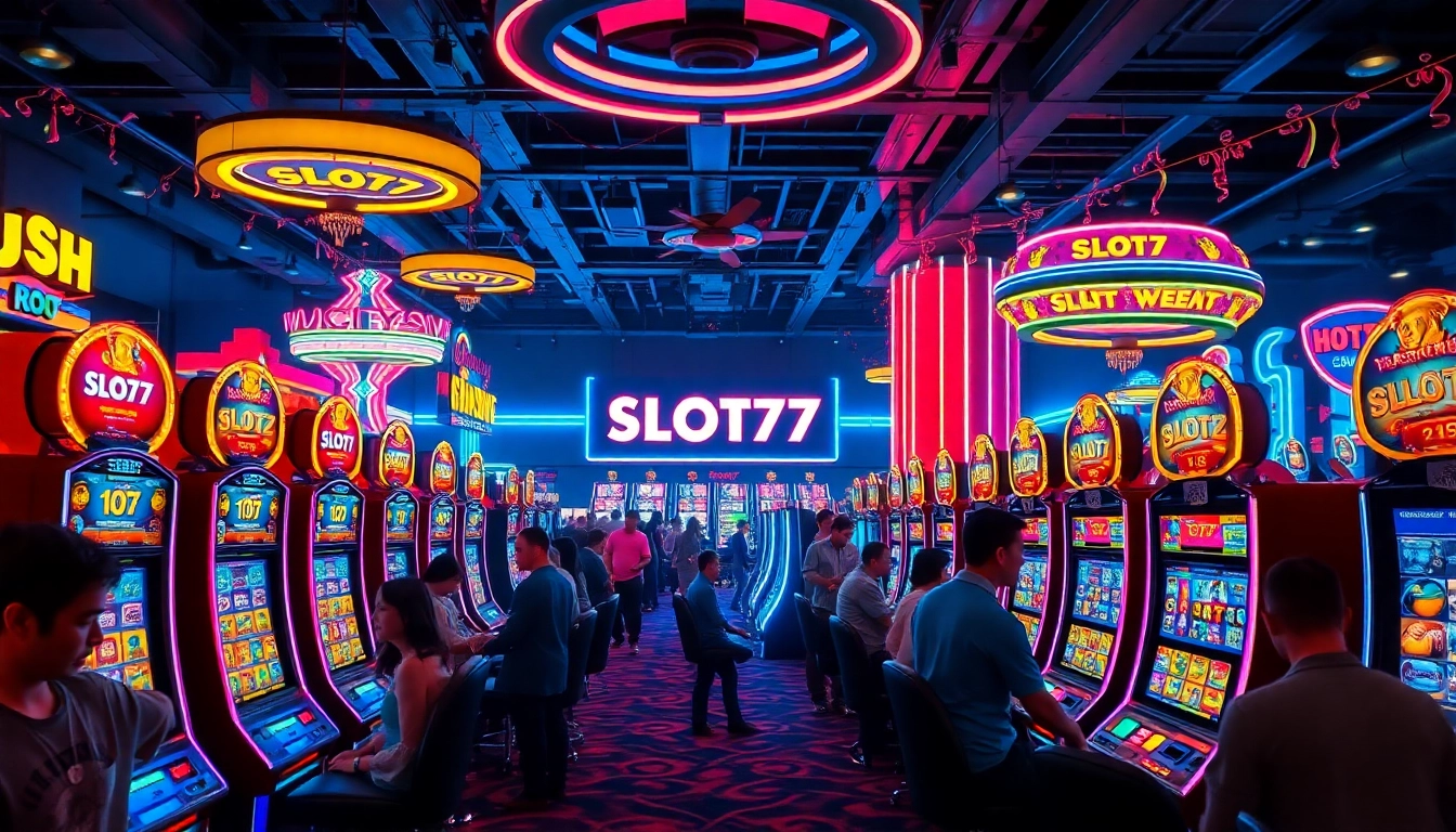 Nikmati Slot77 dengan mesin slot berkilau dan pemain yang bersemangat.