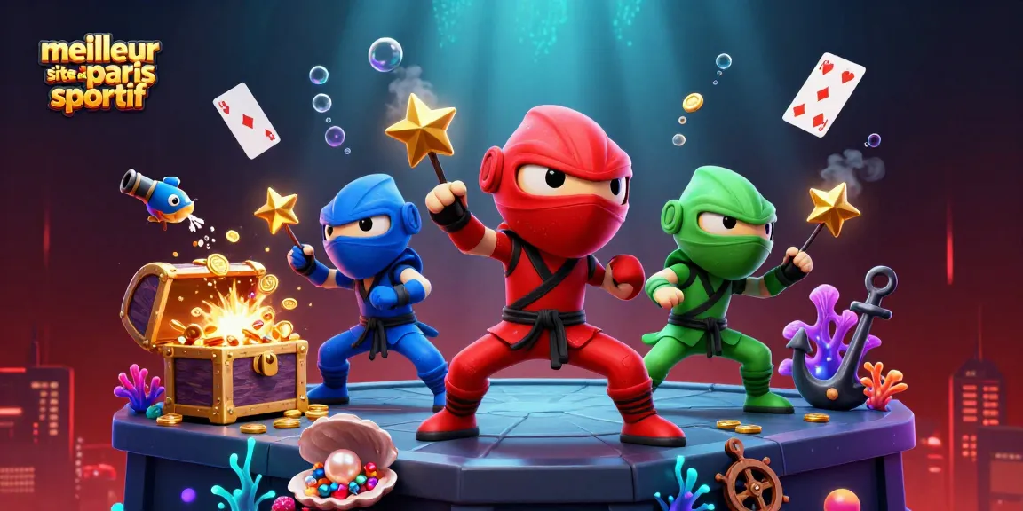 Pariez sur le meilleur site de paris sportif avec des chameaux ninja animés et des éléments de jeu captivants.