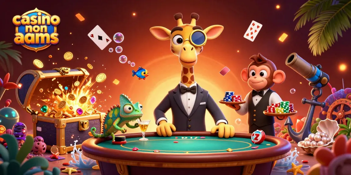 Gioca nei casinò non AAMS, illustrando una giraffa e un monkey nell'azione del gioco.