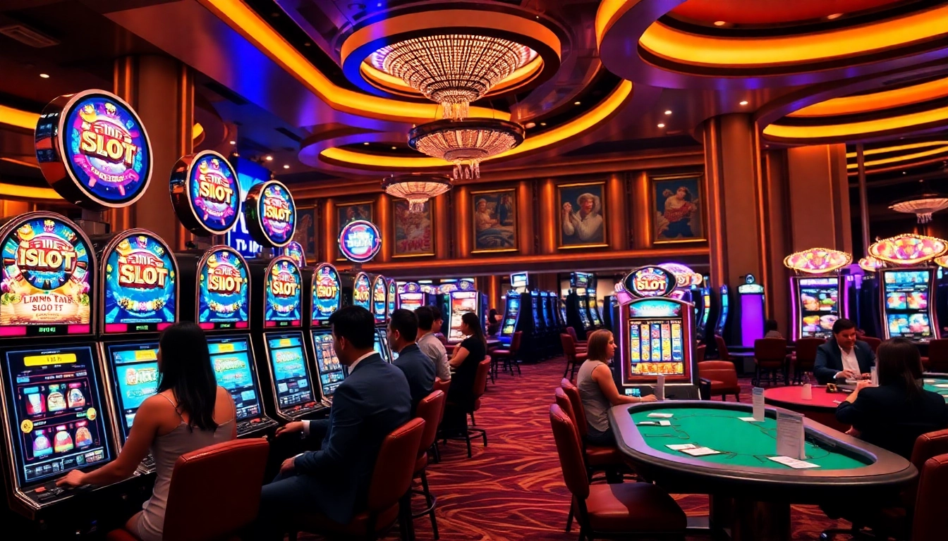 Experience the thrill of idn slot machines in a luxurious casino setting.