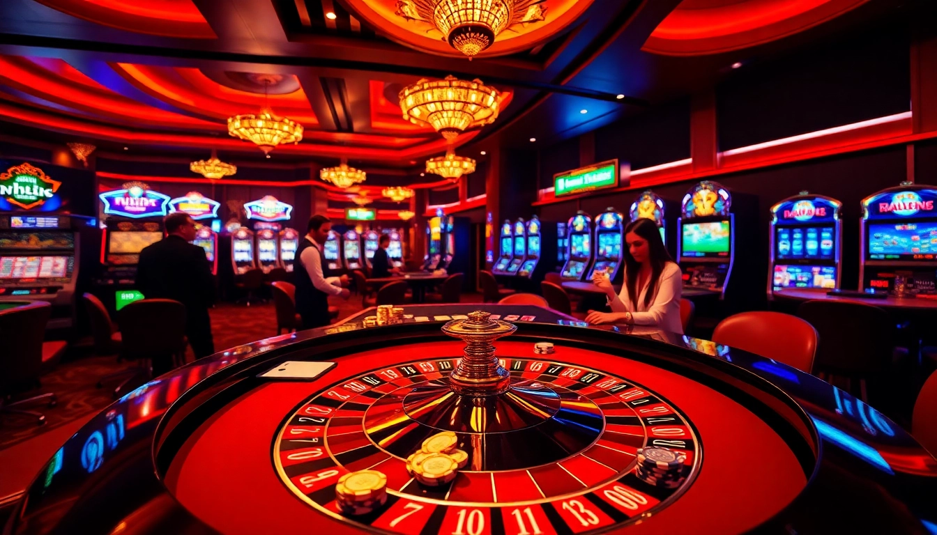 Experience the thrill of nh88 at a luxurious casino table filled with poker chips and cards.