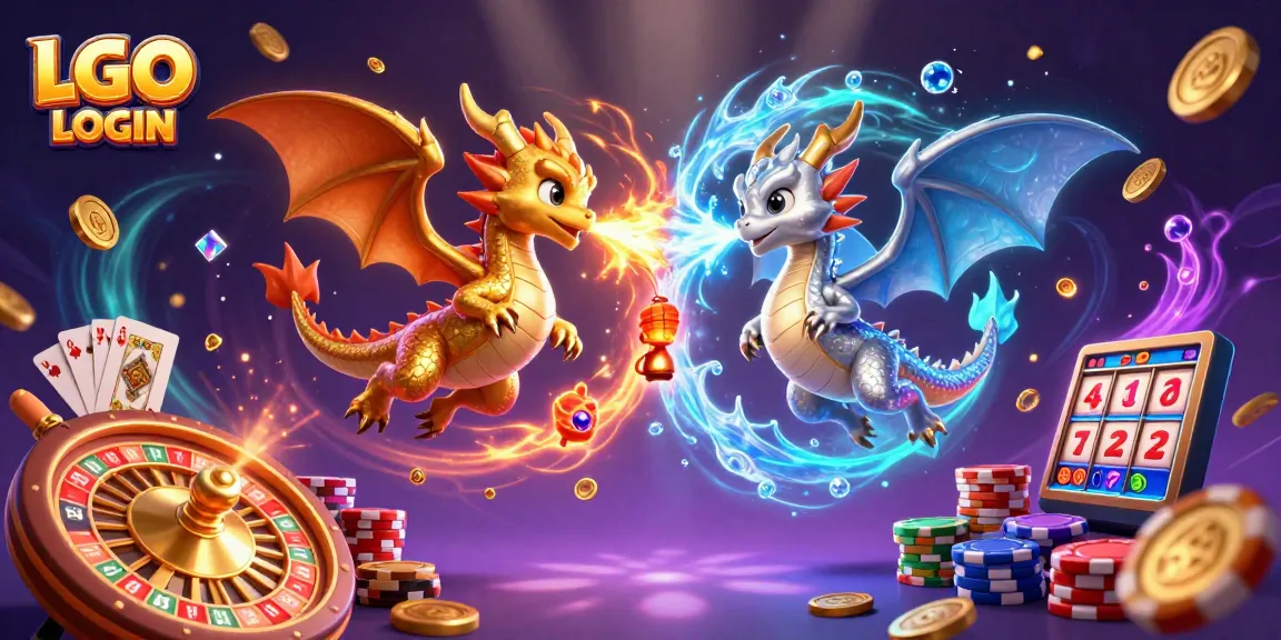Experience the thrill of gaming with LGO LOGIN as fire and ice dragons capture the gaming spirit.
