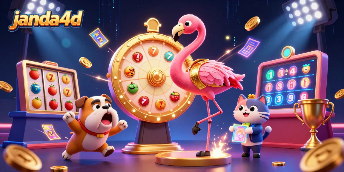 Mainkan janda4d slot online dengan tampilan menarik, ditampilkan oleh karakter ikonik.
