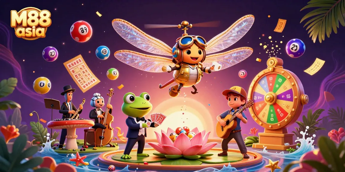 Experience thrilling action at M88 asia with an animated scene of gambling excitement.