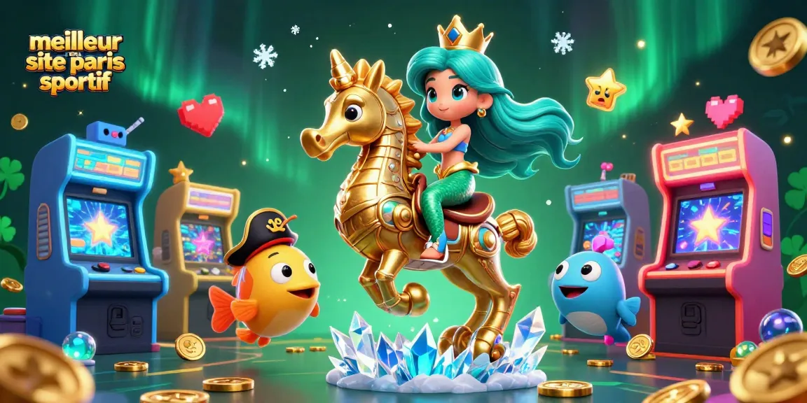 Pariez sur le meilleur site de paris sportif avec une illustration de jeux de casino colorée.