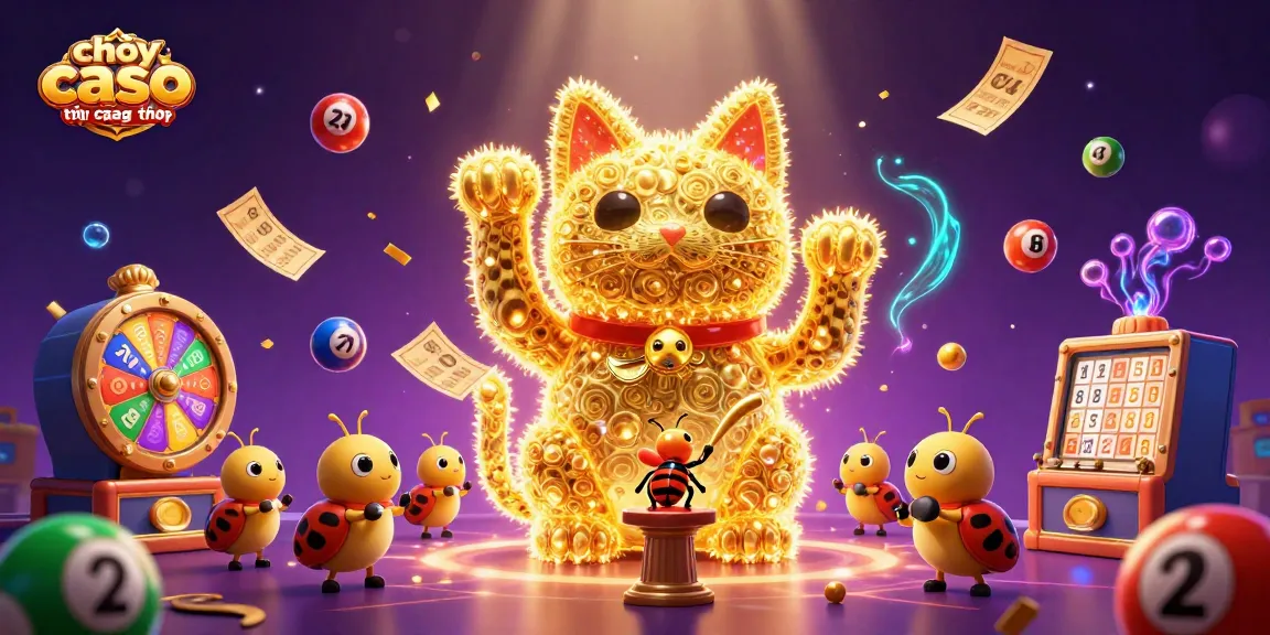 Chơi casino trực tuyến trên điện thoại với hình ảnh hấp dẫn từ đèn lồng may mắn và những quả bóng xổ số đầy màu sắc.