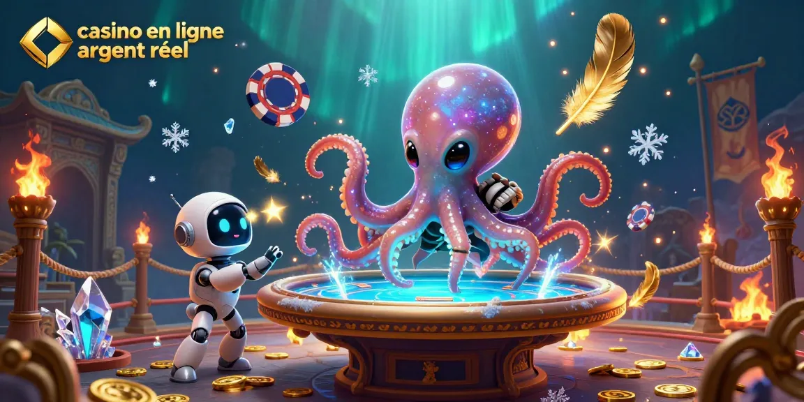 Jouez au casino en ligne argent réel avec nos jeux captivants dans une illustration dynamique.
