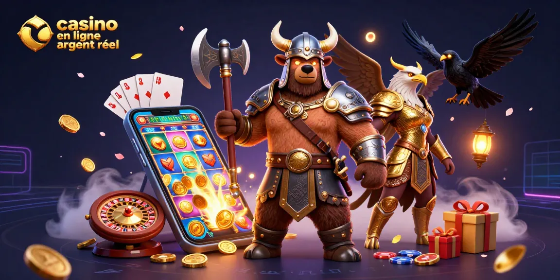 Jouez au casino en ligne argent réel avec des personnages fascinants dans une scène captivante.