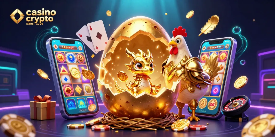 Jouez dans un casino crypto sans KYC, découvrez un dragon doré sur des jetons de poker.