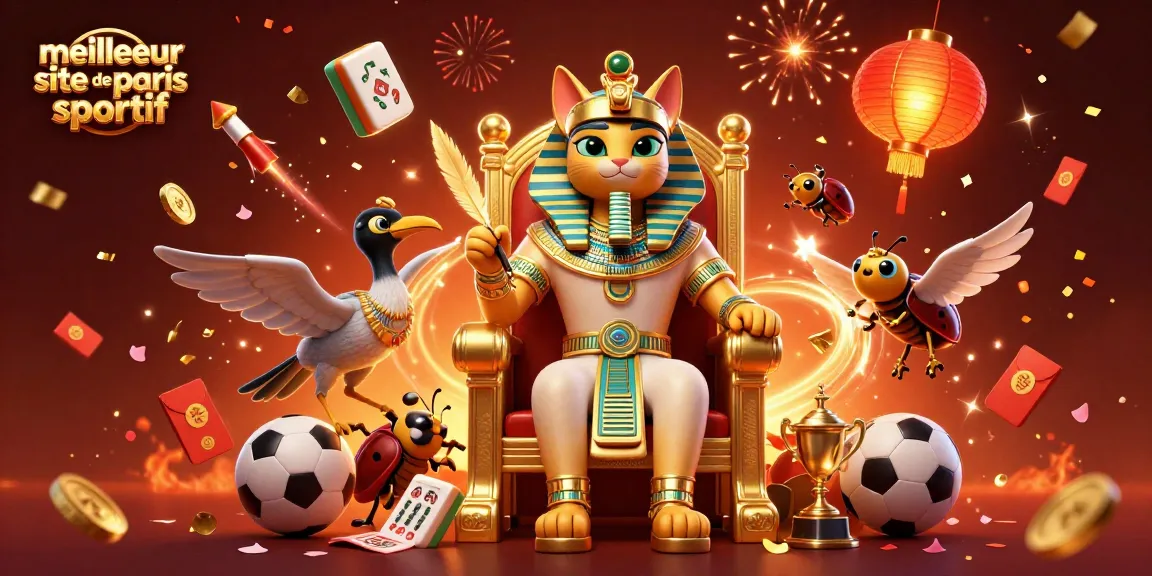 Meilleur site de paris sportif : mise en avant d'un pharaon égyptien et éléments de paris dynamiques.