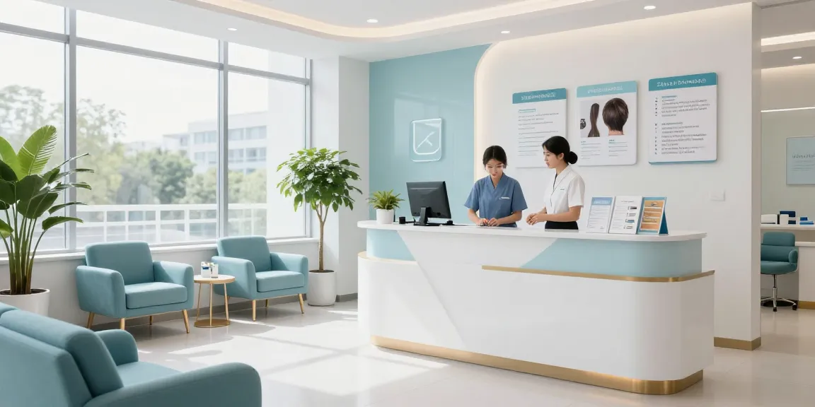 "Hair transplant Turkey price services in a welcoming health clinic, showcasing patient care and professional doctor consultations."
