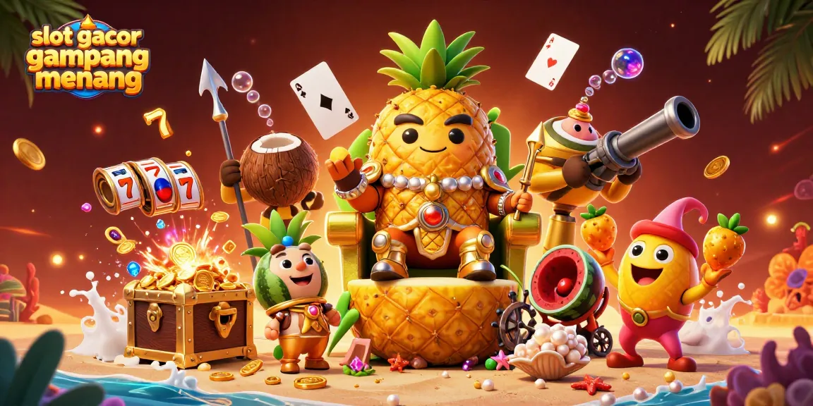 Experience the thrill of slot gacor gampang menang with a vibrant 3D casino scene featuring dynamic characters.