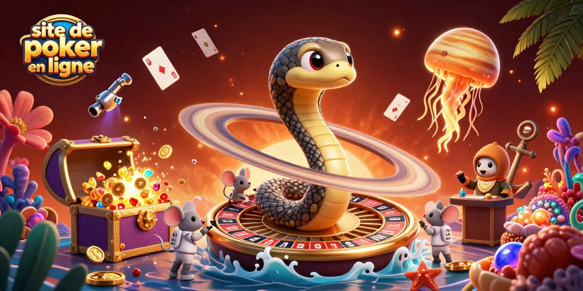 Jouez sur le meilleur site de poker en ligne, entouré de personnages de poker disposant d'une ambiance dynamique.