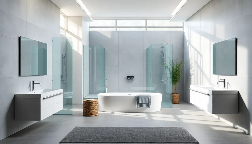 Erleben Sie die hochwertige Badezimmerausstattung von sonni sanitär GmbH mit eleganten Duschwänden und modernen Armaturen.