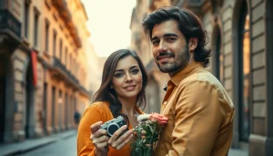Book fotografico Milano in una sessione fotografica romantica a Milano con architettura storica.