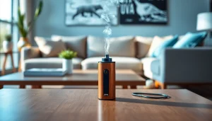 Erleben Sie die elegante Oxva mit sanft aufsteigendem Dampf in modernem Setting.