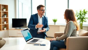 카드 현금화 전략을 상담하는 전문가와 고객의 모습입니다.