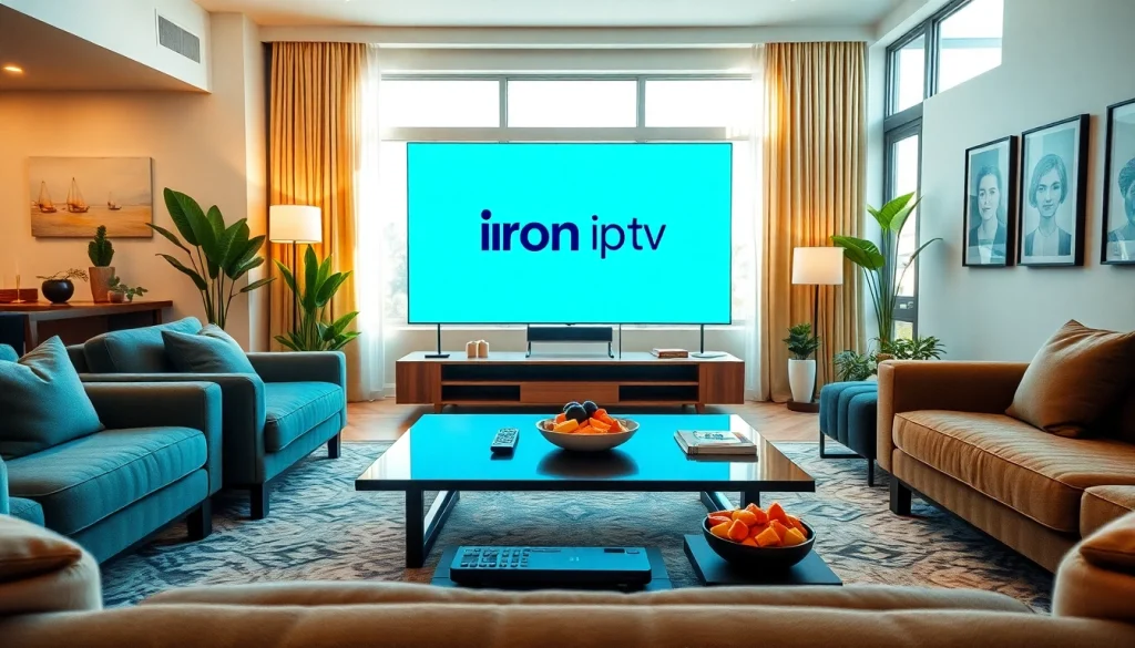 Experience iron iptv on a modern living room setup with sleek designs and cozy ambience.