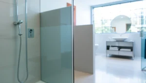 Sonni sanitär GmbH präsentiert elegante Duschwände und stilvolle Armaturen im modernen Badezimmer.