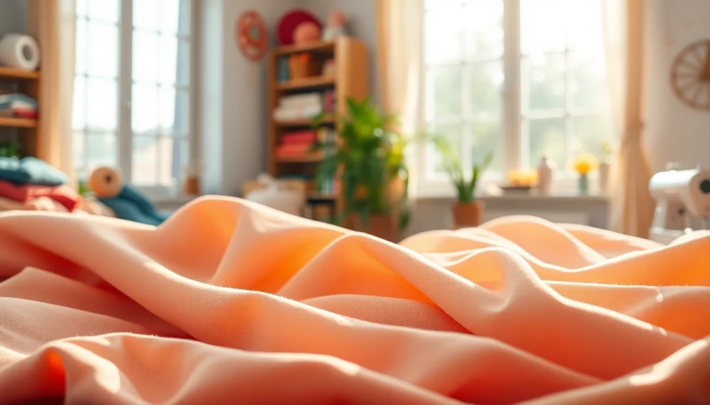 Katoen stoffen in een sfeervolle naaikamer vol met levendige kleuren