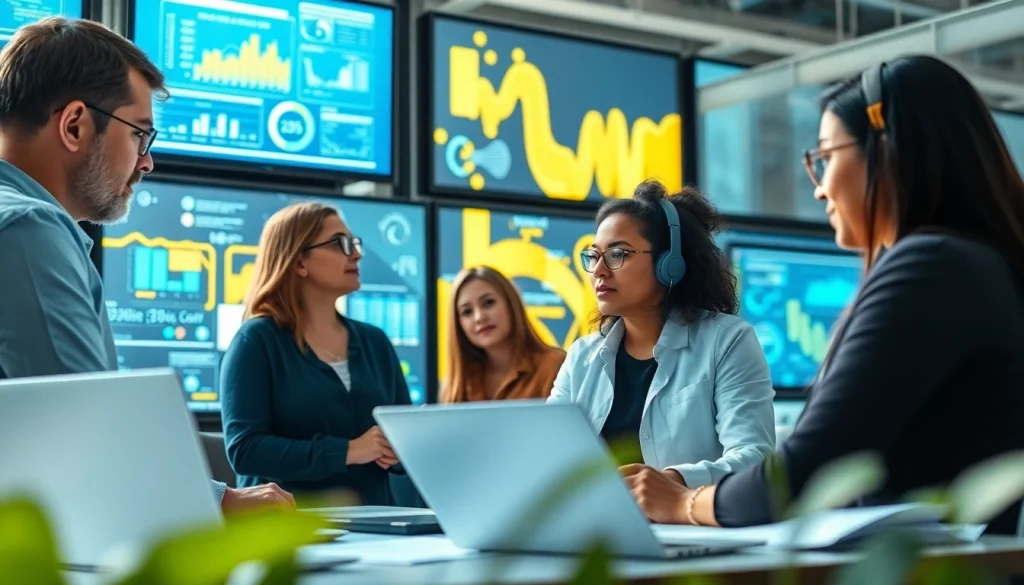 Highlighting Technology through diverse engineers collaborating in a modern workspace.