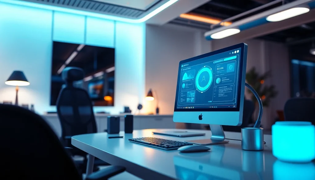 Gemini 3 Pro interface showcased in a modern, innovative office setting.