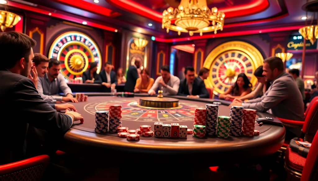 Experience excitement and luxury at the GO8 poker table with colorful chips and engaging atmosphere.