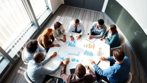 Evaluate opportunities with a Bid-No-Bid Analysis. during a team meeting in a modern office.