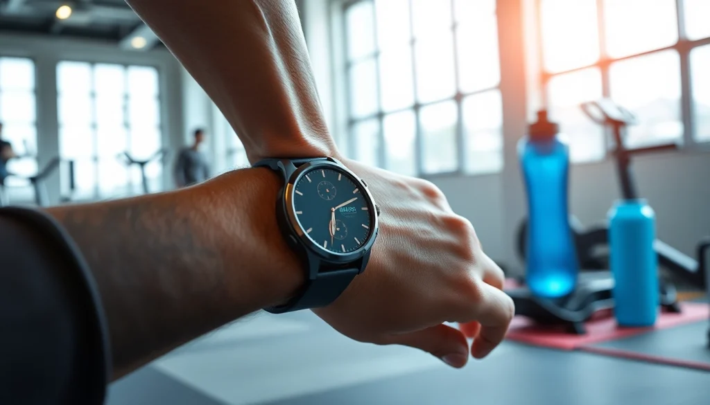 LC88 smart watch showcased in a vibrant fitness setting, emphasizing innovation and active lifestyle.