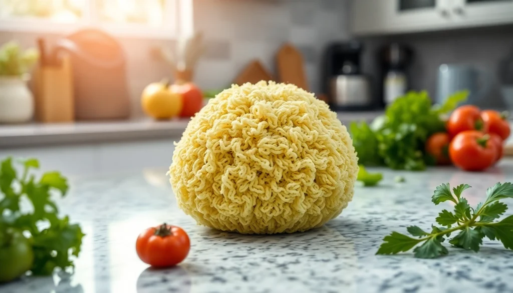 Clean kitchen loofah enhances a vibrant kitchen setting with fresh ingredients.