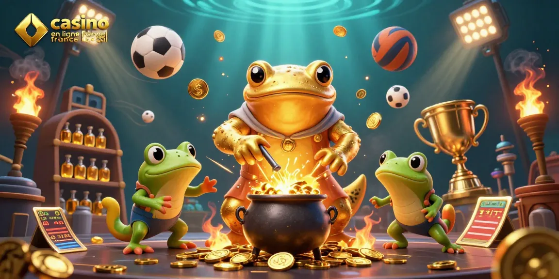 Plongez dans l'univers du casino en ligne légal en France avec cette scène animée et magique.